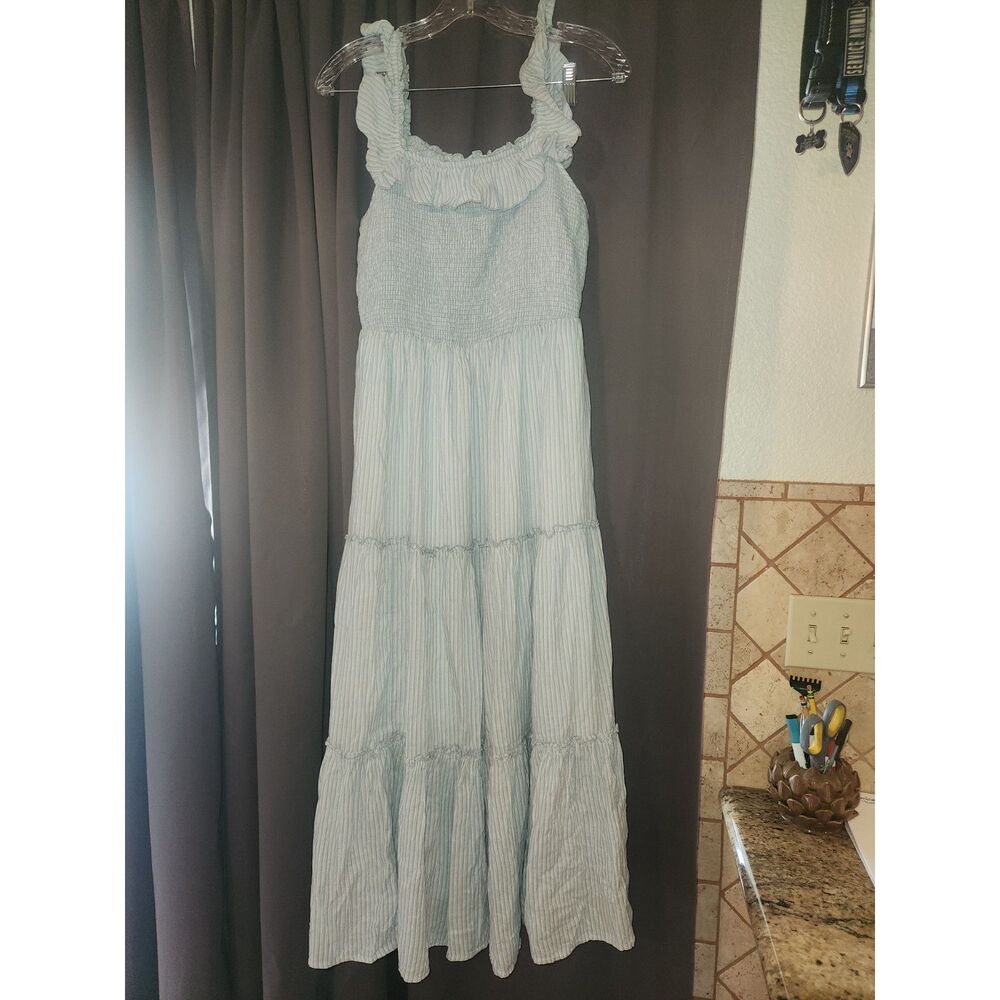 NWT Old Navy Women's Blue and White Stripe Sleeveless Dress Size M Medium